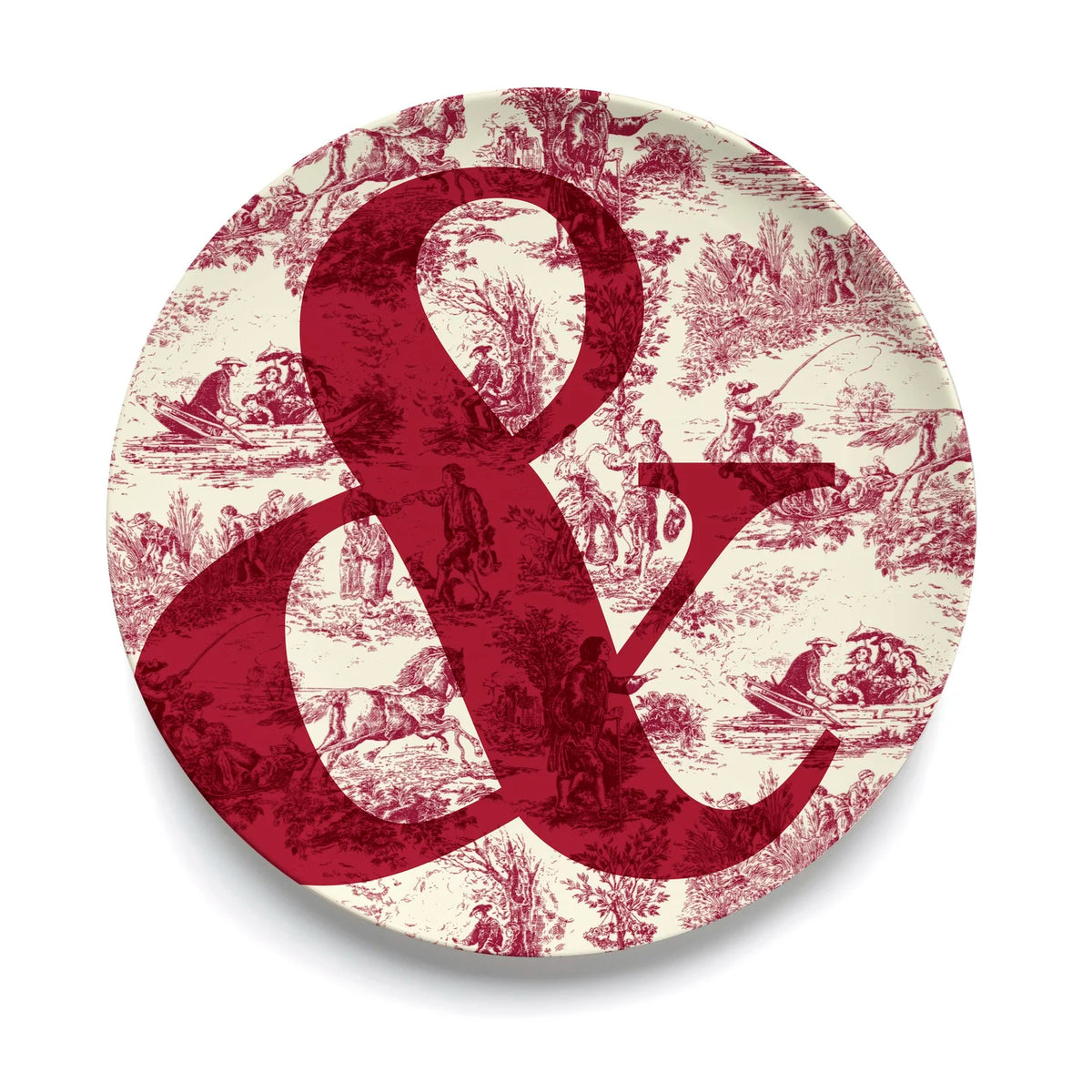 Give Us A Toile Monogram Plate (Pre-Order)