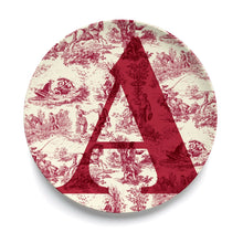 Give Us A Toile Monogram Plate (Pre-Order)