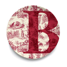 Give Us A Toile Monogram Plate (Pre-Order)