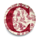 Give Us A Toile Monogram Plate (Pre-Order)