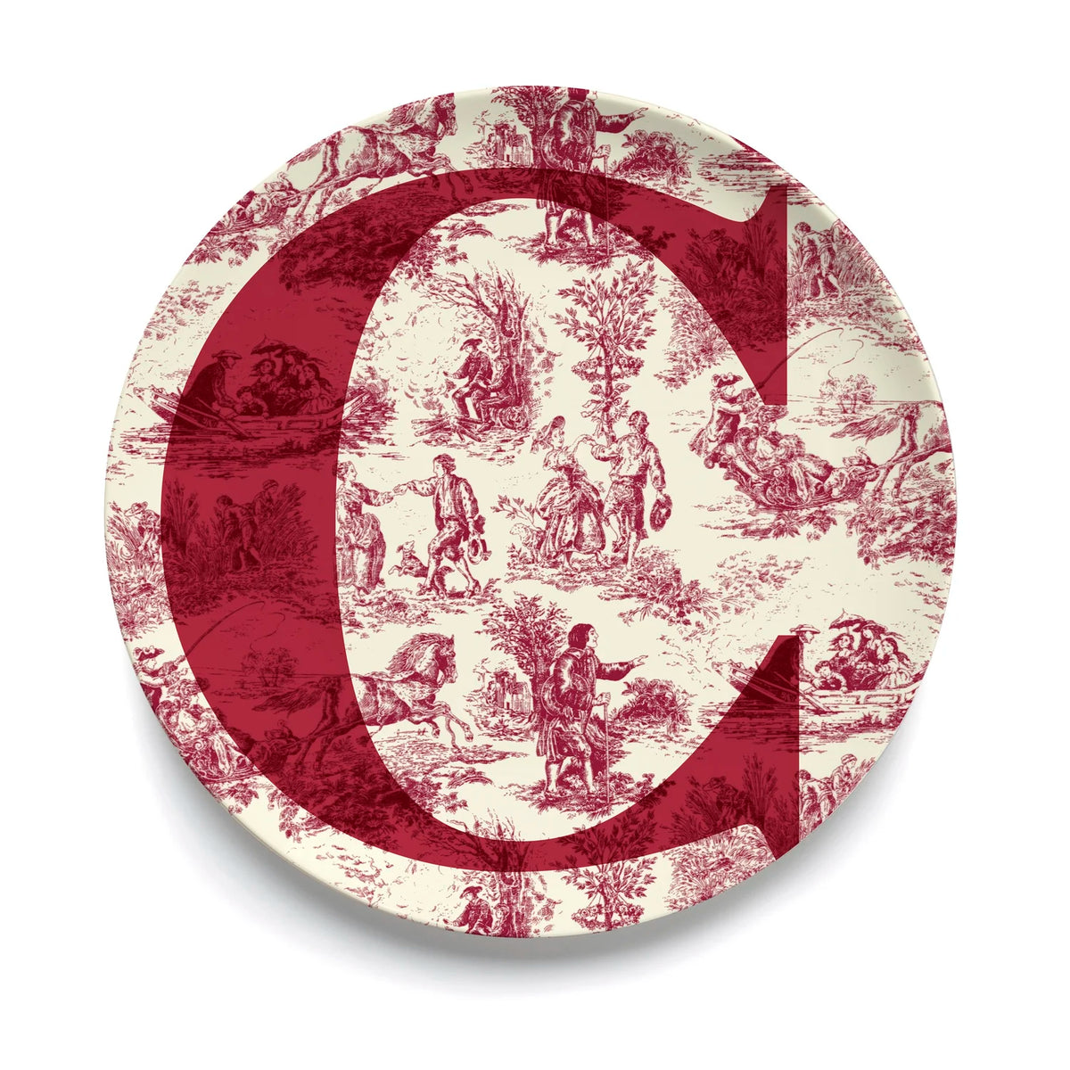 Give Us A Toile Monogram Plate (Pre-Order)