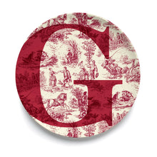 Give Us A Toile Monogram Plate (Pre-Order)