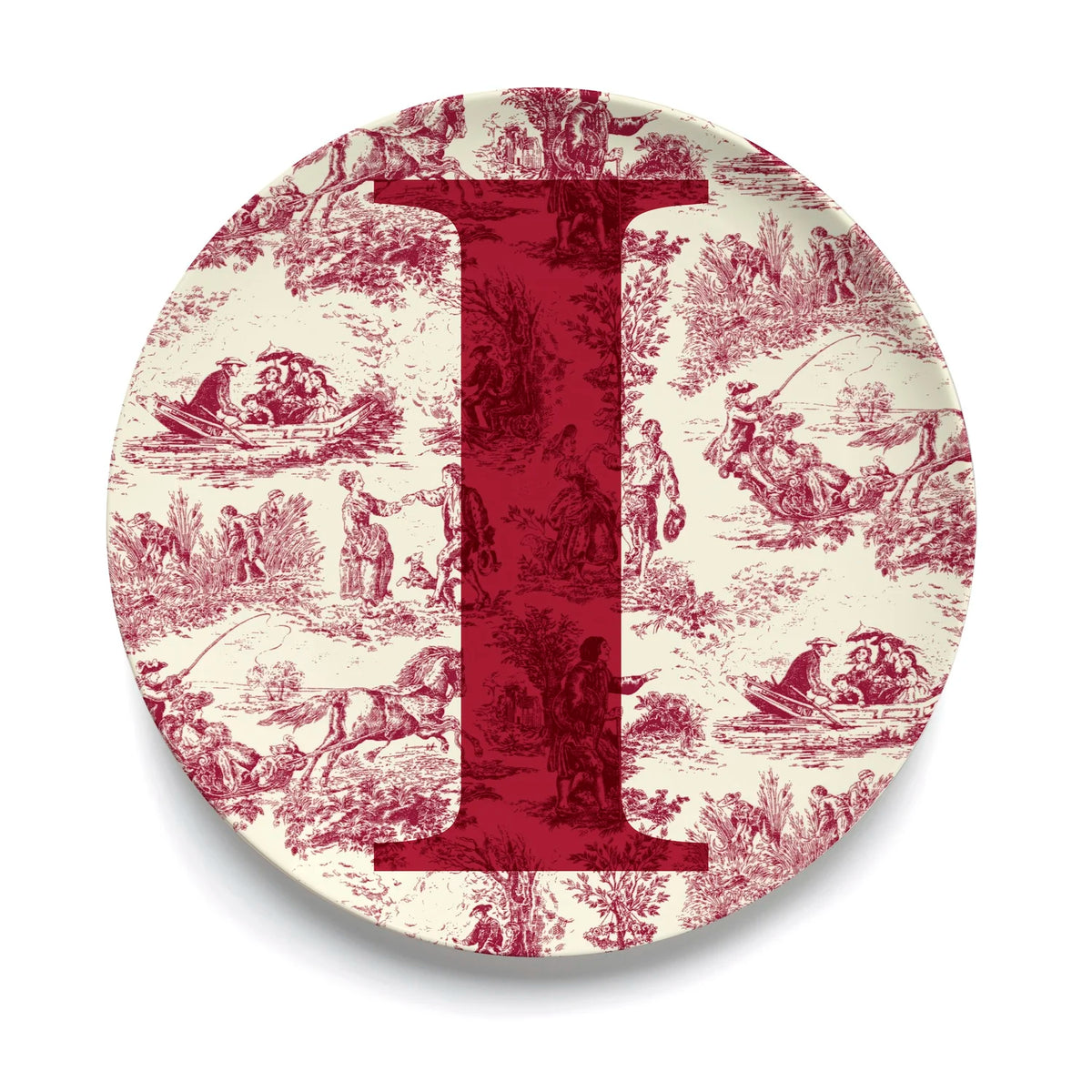 Give Us A Toile Monogram Plate (Pre-Order)