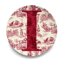 Give Us A Toile Monogram Plate (Pre-Order)