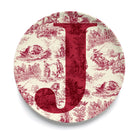 Give Us A Toile Monogram Plate (Pre-Order)