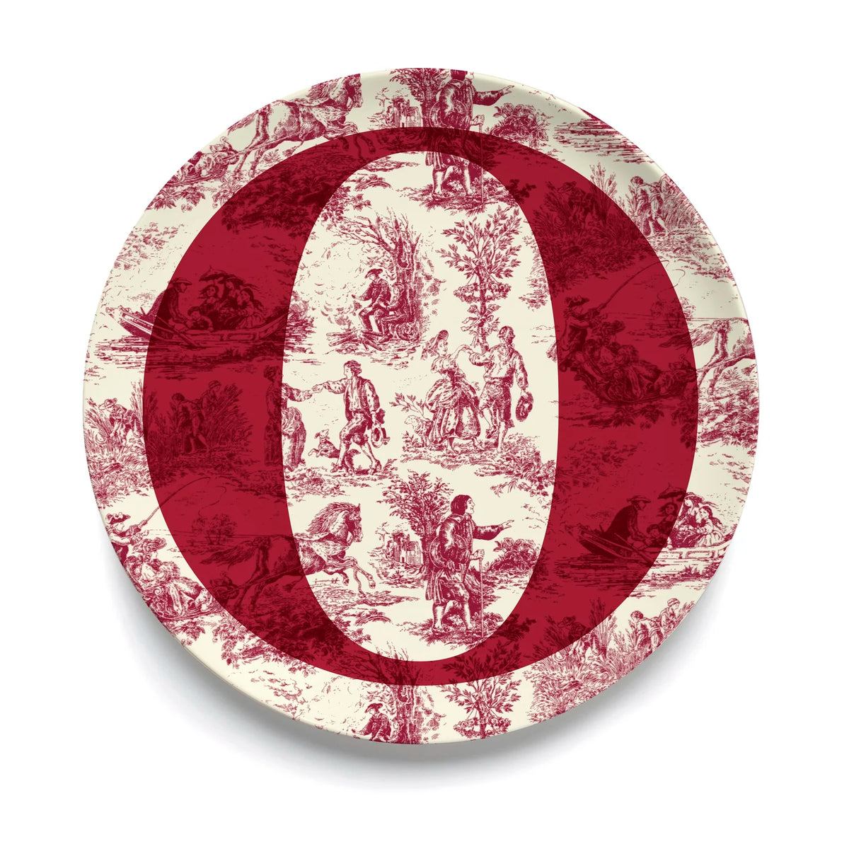 Give Us A Toile Monogram Plate (Pre-Order)
