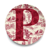 Give Us A Toile Monogram Plate (Pre-Order)
