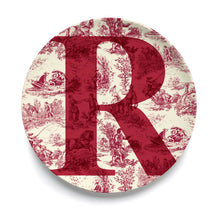 Give Us A Toile Monogram Plate (Pre-Order)