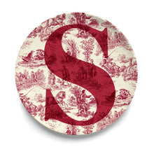 Give Us A Toile Monogram Plate (Pre-Order)