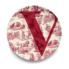 Give Us A Toile Monogram Plate (Pre-Order)
