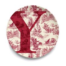 Give Us A Toile Monogram Plate (Pre-Order)