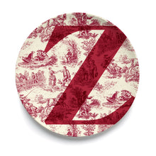 Give Us A Toile Monogram Plate (Pre-Order)