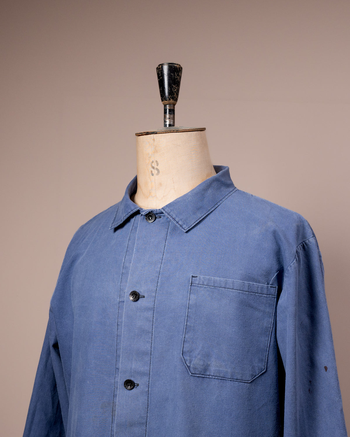 Blue cotton work jacket