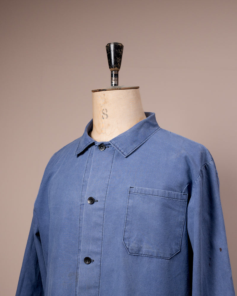 Blue cotton work jacket