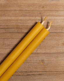 Pair Beeswax Dinner Candles