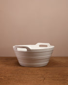 FOUND | Edwardian Ironstone Banded Dairy Bowl