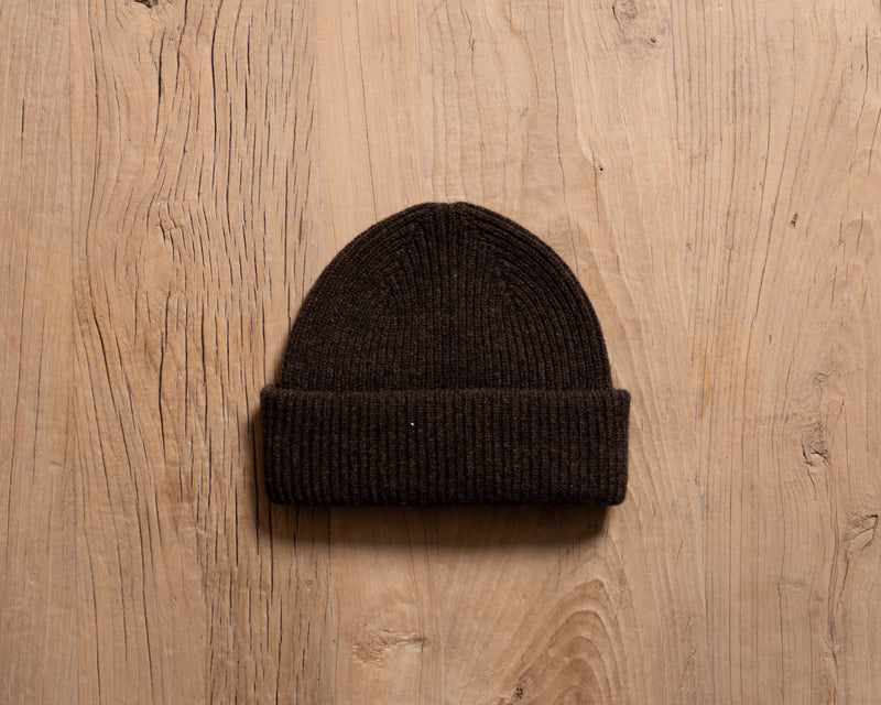 Lambswool Ribbed Beanie
