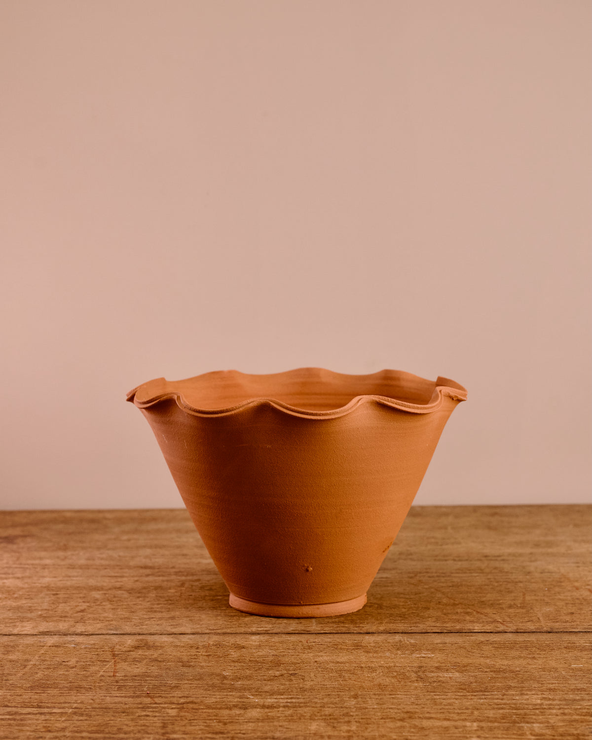 Scalloped Terracotta Pot