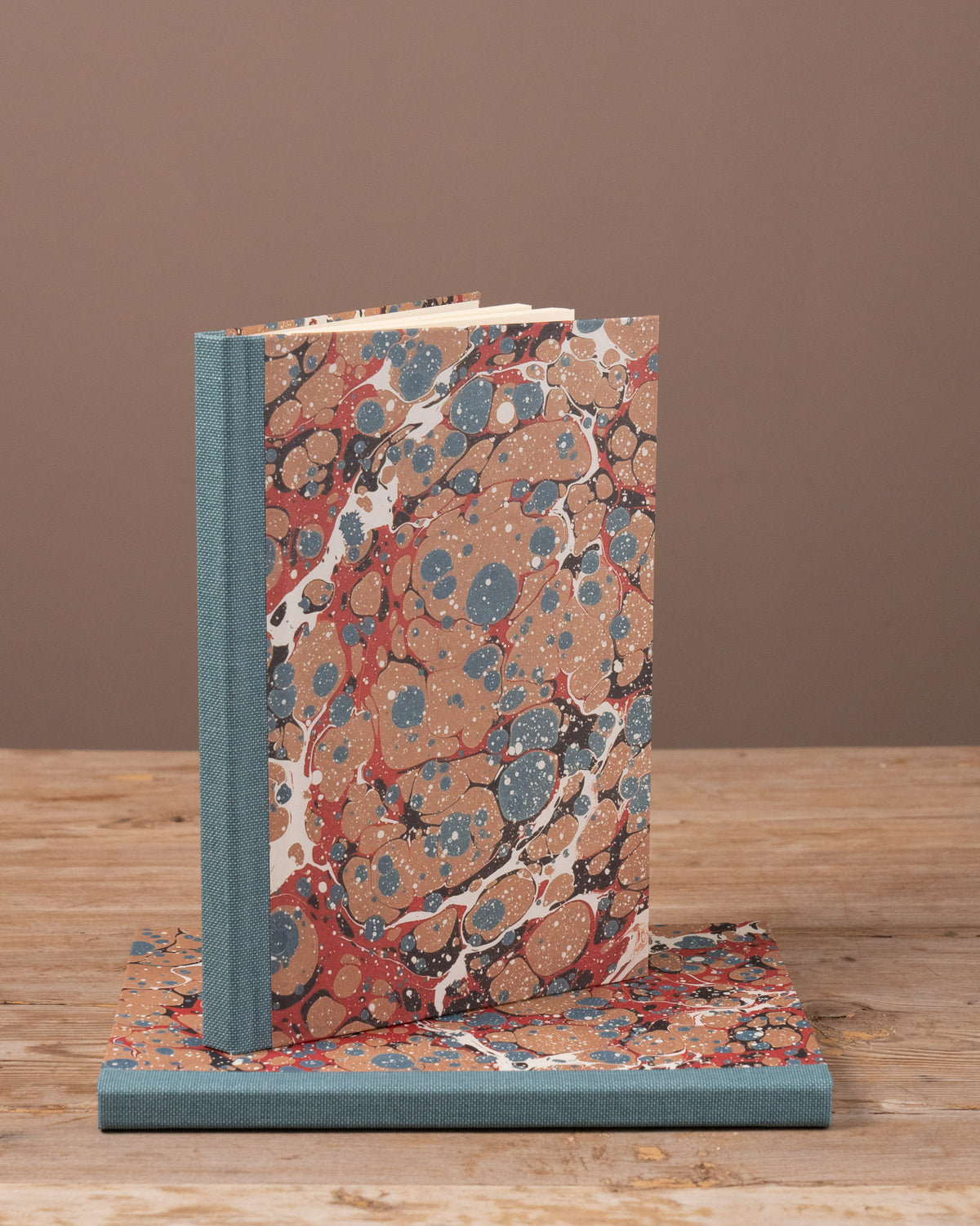 Salmon Spot Marbled Lined Notebook