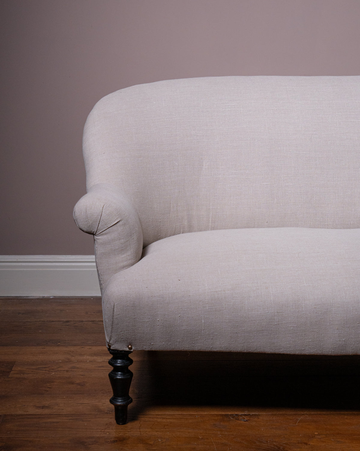 FOUND | 19th Century French Canapé in Natural Linen