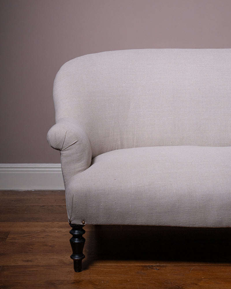 FOUND | 19th Century French Canapé in Natural Linen
